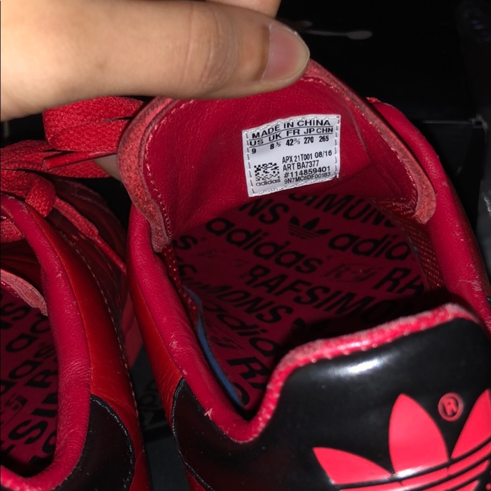 Red Adidas Stan Smith Raf Simons - Picture 4 of 7